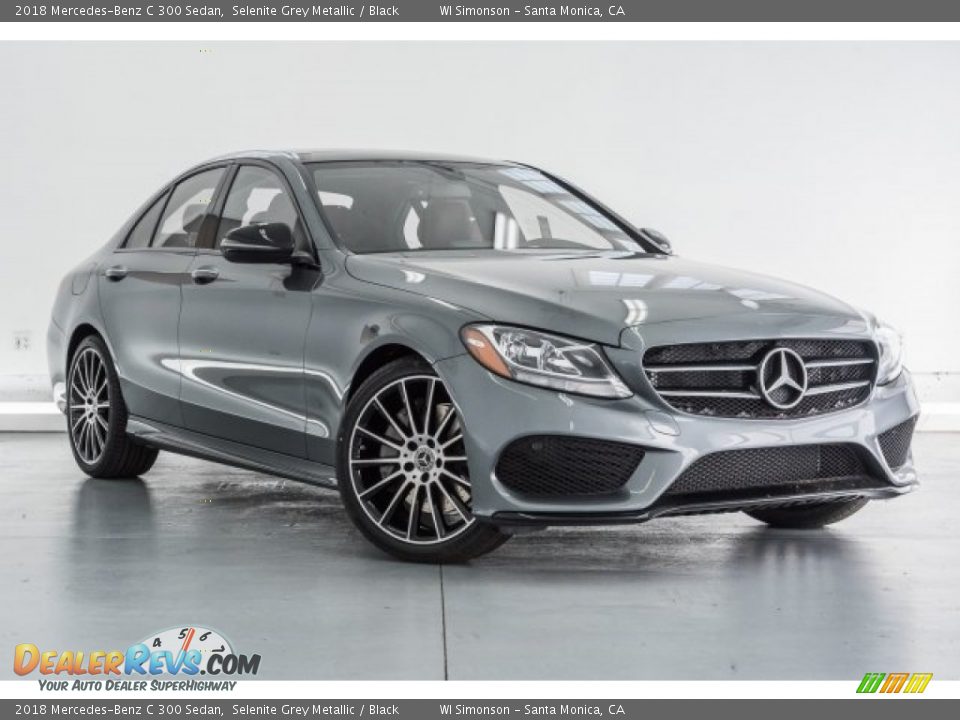 2018 Mercedes-Benz C 300 Sedan Selenite Grey Metallic / Black Photo #12