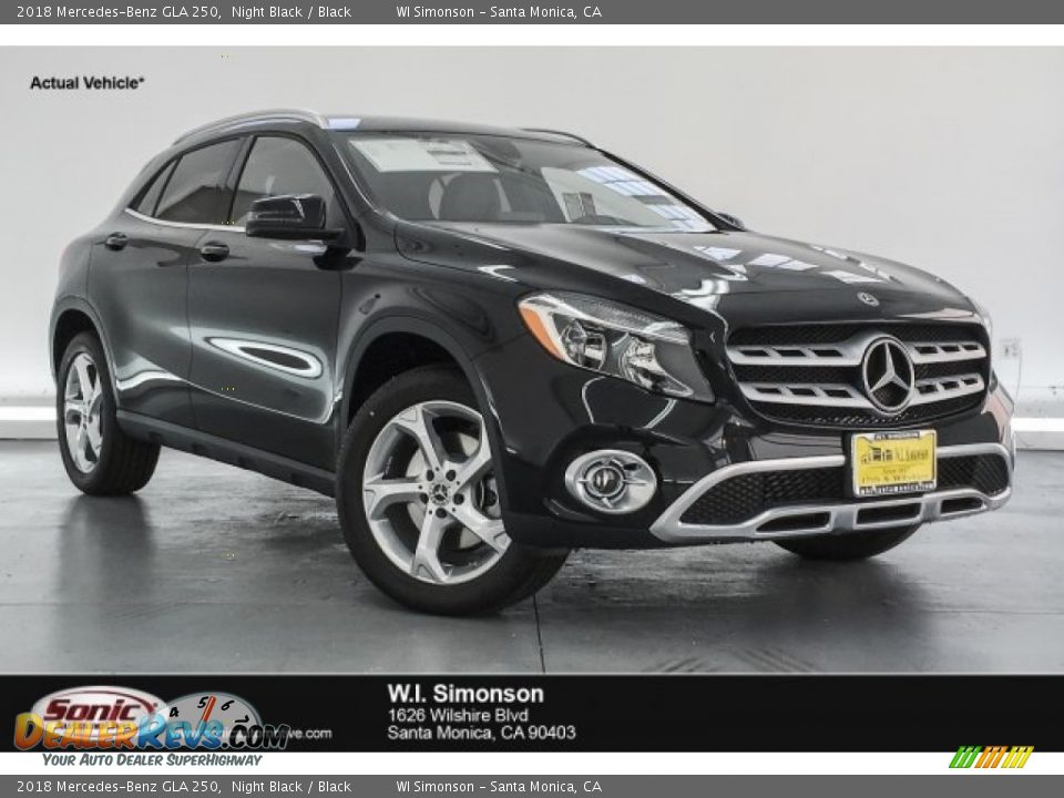 2018 Mercedes-Benz GLA 250 Night Black / Black Photo #1