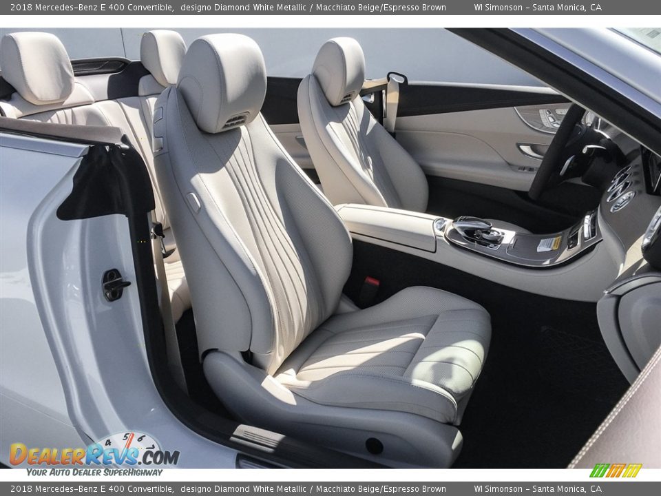 2018 Mercedes-Benz E 400 Convertible designo Diamond White Metallic / Macchiato Beige/Espresso Brown Photo #2