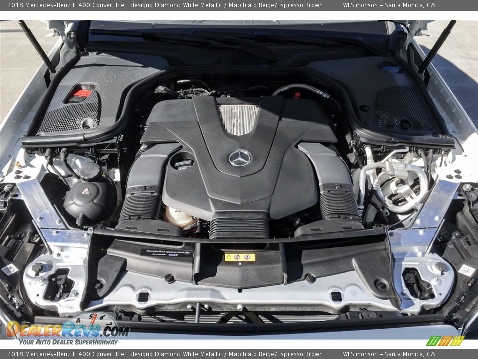 2018 Mercedes-Benz E 400 Convertible designo Diamond White Metallic / Macchiato Beige/Espresso Brown Photo #8