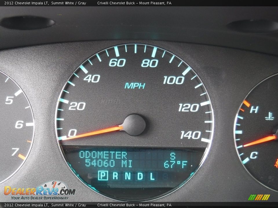2012 Chevrolet Impala LT Summit White / Gray Photo #36