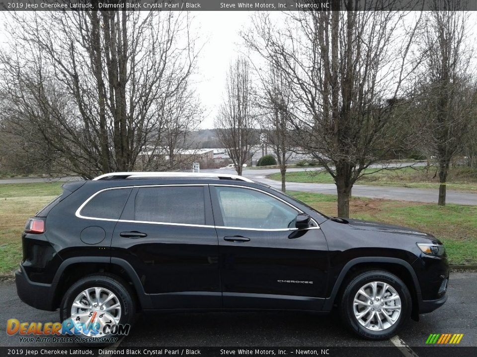 2019 Jeep Cherokee Latitude Diamond Black Crystal Pearl / Black Photo #5