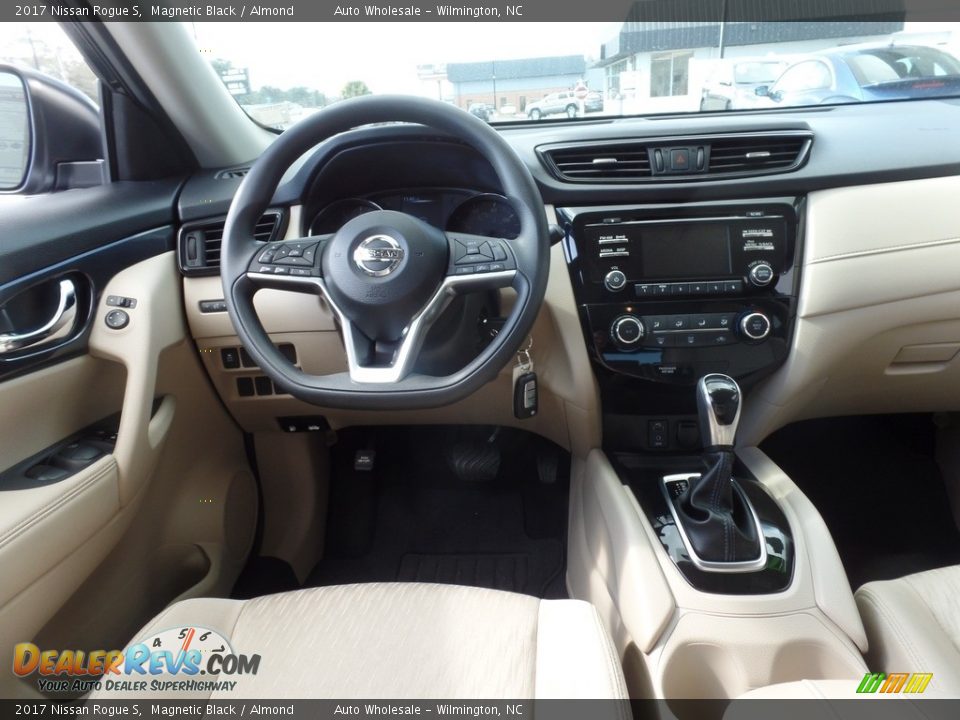 2017 Nissan Rogue S Magnetic Black / Almond Photo #15