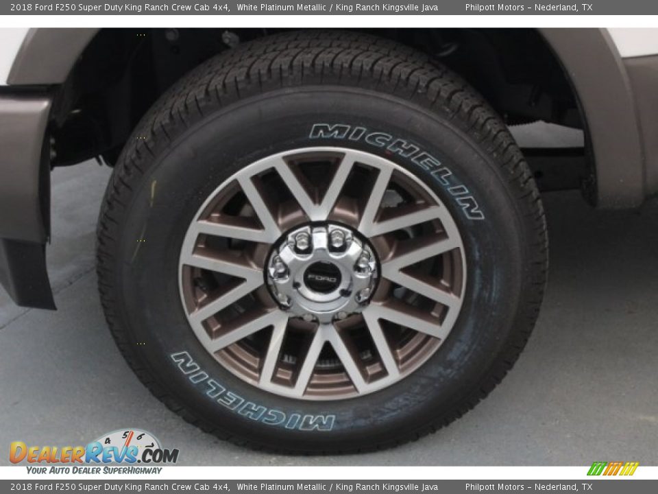 2018 Ford F250 Super Duty King Ranch Crew Cab 4x4 White Platinum Metallic / King Ranch Kingsville Java Photo #4