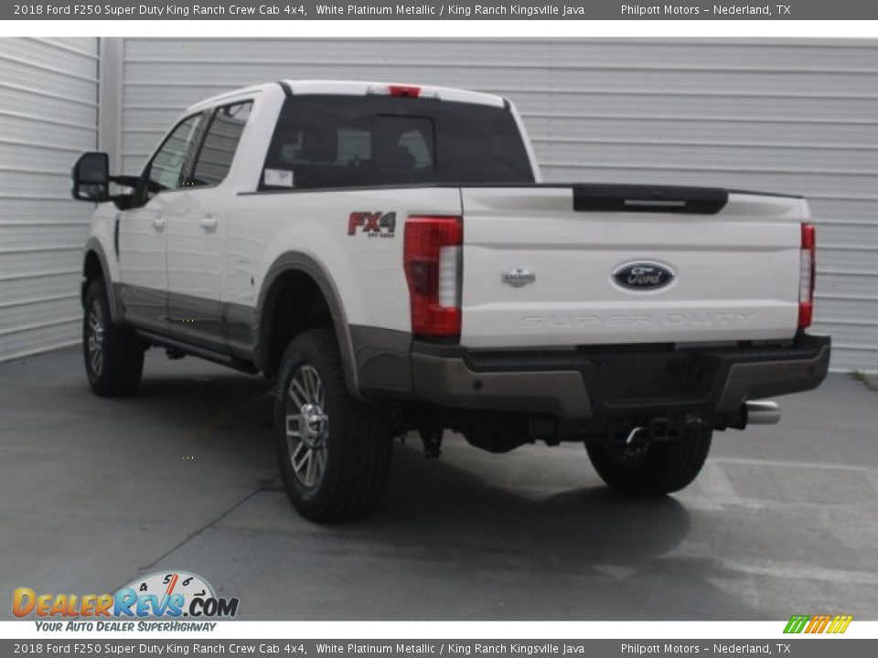 2018 Ford F250 Super Duty King Ranch Crew Cab 4x4 White Platinum Metallic / King Ranch Kingsville Java Photo #7
