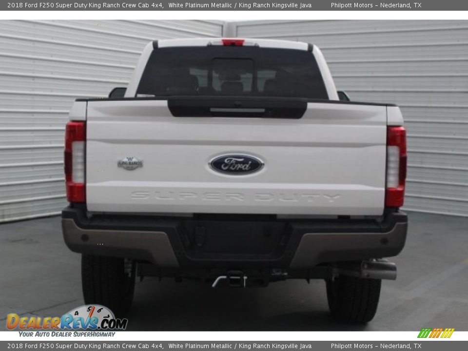 2018 Ford F250 Super Duty King Ranch Crew Cab 4x4 White Platinum Metallic / King Ranch Kingsville Java Photo #8