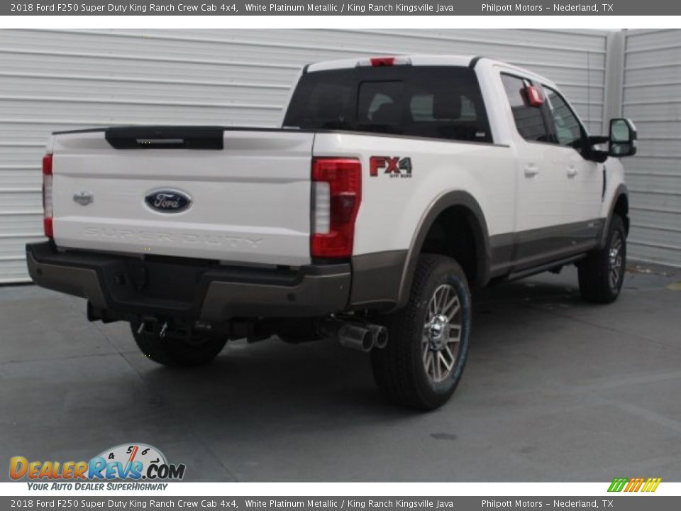 2018 Ford F250 Super Duty King Ranch Crew Cab 4x4 White Platinum Metallic / King Ranch Kingsville Java Photo #9