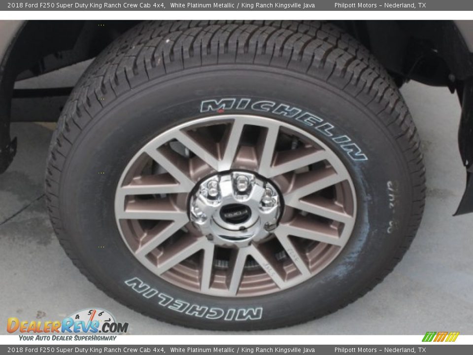 2018 Ford F250 Super Duty King Ranch Crew Cab 4x4 White Platinum Metallic / King Ranch Kingsville Java Photo #11