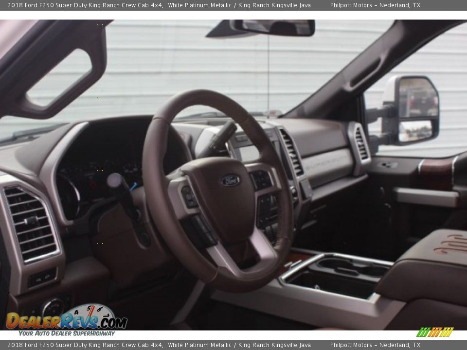 2018 Ford F250 Super Duty King Ranch Crew Cab 4x4 White Platinum Metallic / King Ranch Kingsville Java Photo #13