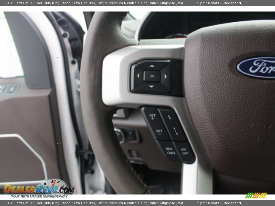 2018 Ford F250 Super Duty King Ranch Crew Cab 4x4 White Platinum Metallic / King Ranch Kingsville Java Photo #19