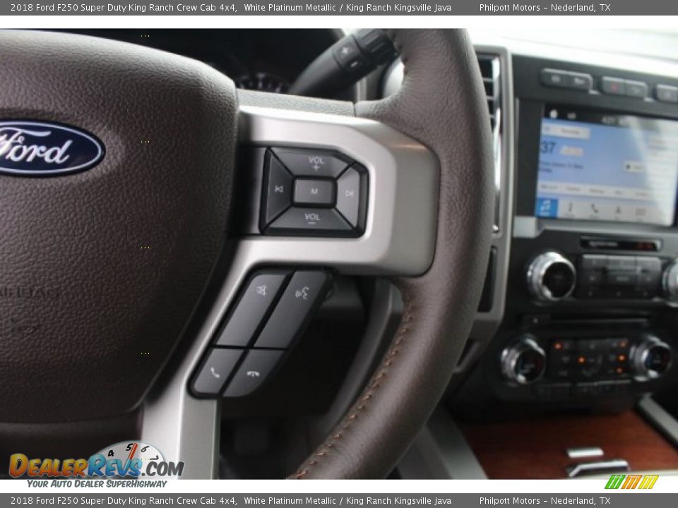 2018 Ford F250 Super Duty King Ranch Crew Cab 4x4 White Platinum Metallic / King Ranch Kingsville Java Photo #20