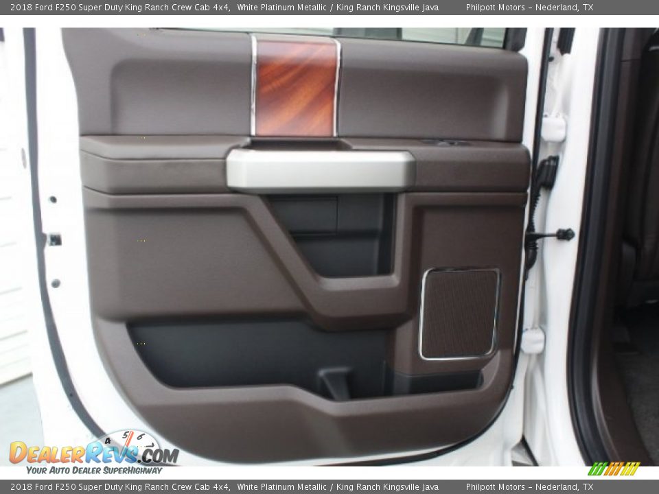 2018 Ford F250 Super Duty King Ranch Crew Cab 4x4 White Platinum Metallic / King Ranch Kingsville Java Photo #24