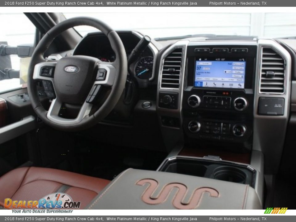 2018 Ford F250 Super Duty King Ranch Crew Cab 4x4 White Platinum Metallic / King Ranch Kingsville Java Photo #26