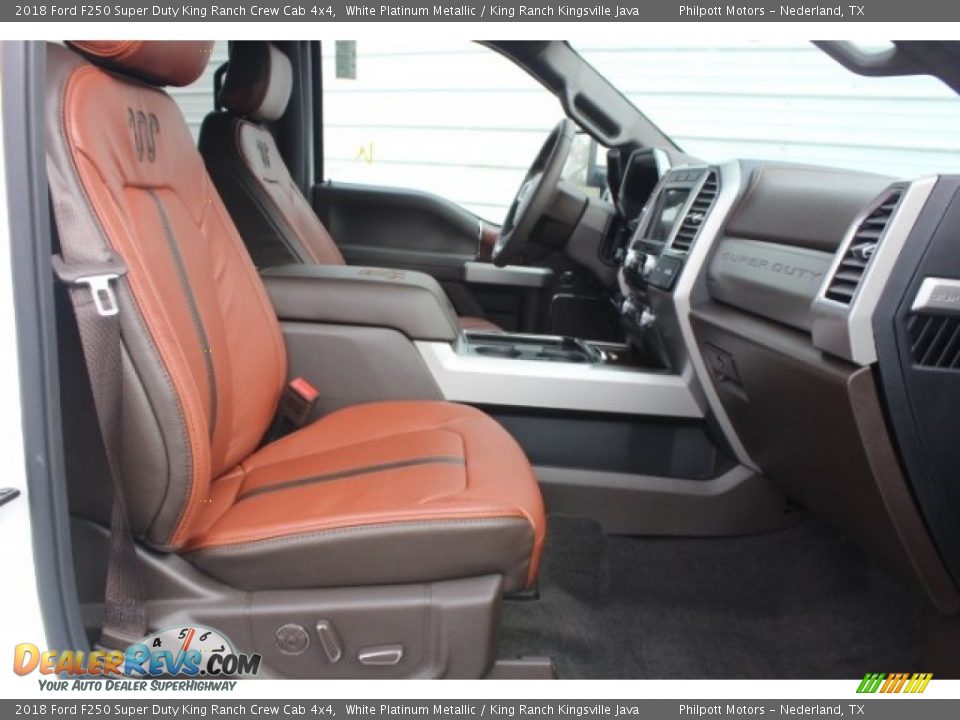 2018 Ford F250 Super Duty King Ranch Crew Cab 4x4 White Platinum Metallic / King Ranch Kingsville Java Photo #34