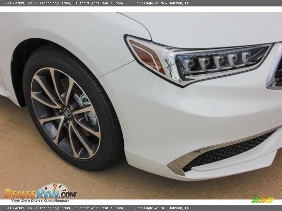 2018 Acura TLX V6 Technology Sedan Bellanova White Pearl / Ebony Photo #10