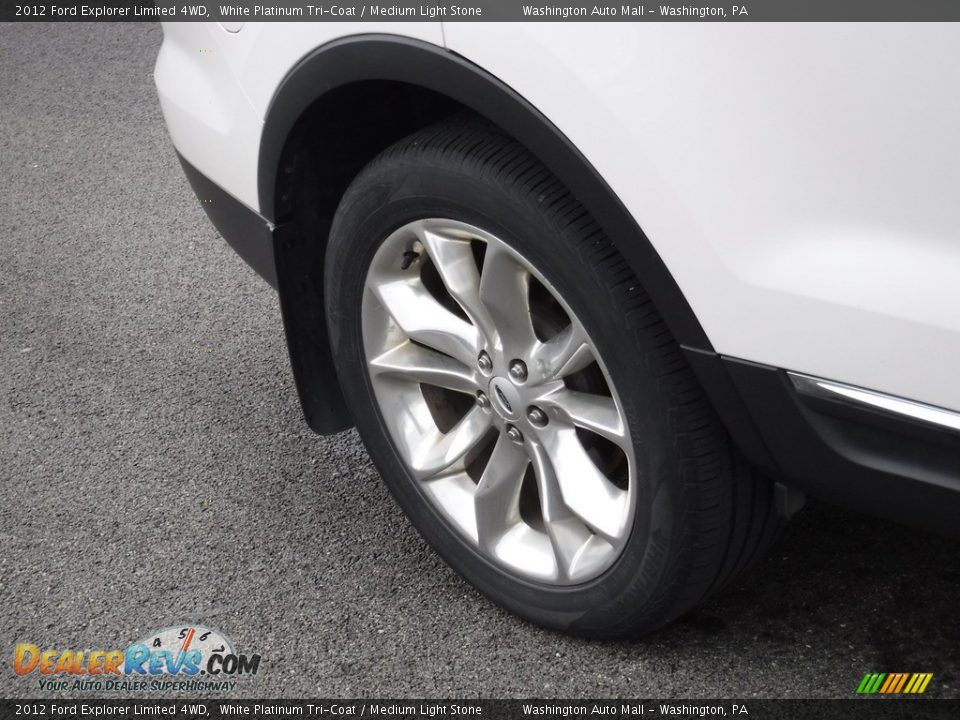 2012 Ford Explorer Limited 4WD White Platinum Tri-Coat / Medium Light Stone Photo #3