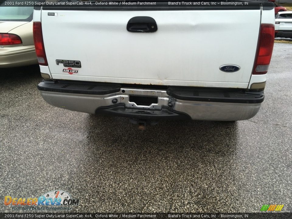 2001 Ford F250 Super Duty Lariat SuperCab 4x4 Oxford White / Medium Parchment Photo #23