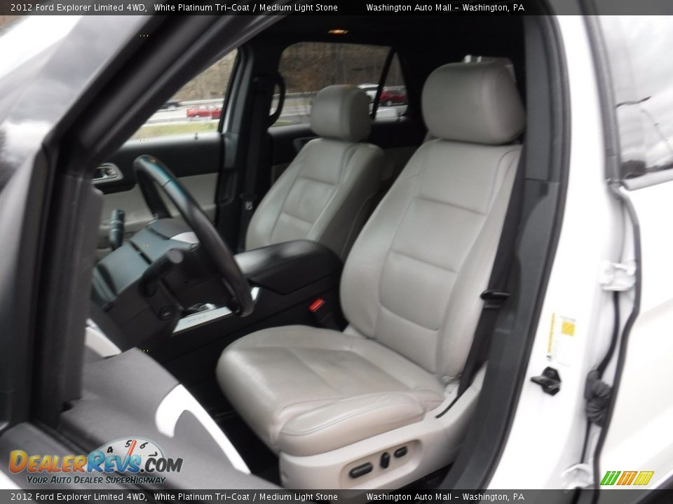 2012 Ford Explorer Limited 4WD White Platinum Tri-Coat / Medium Light Stone Photo #14