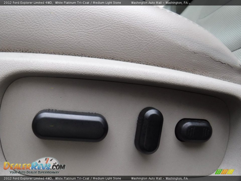 2012 Ford Explorer Limited 4WD White Platinum Tri-Coat / Medium Light Stone Photo #15
