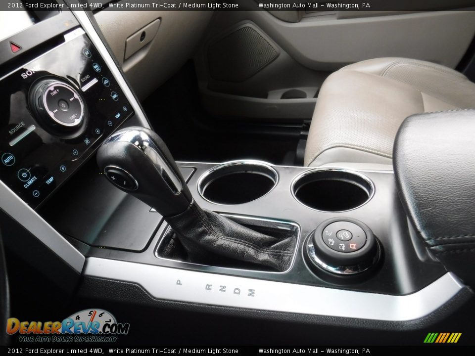 2012 Ford Explorer Limited 4WD White Platinum Tri-Coat / Medium Light Stone Photo #22