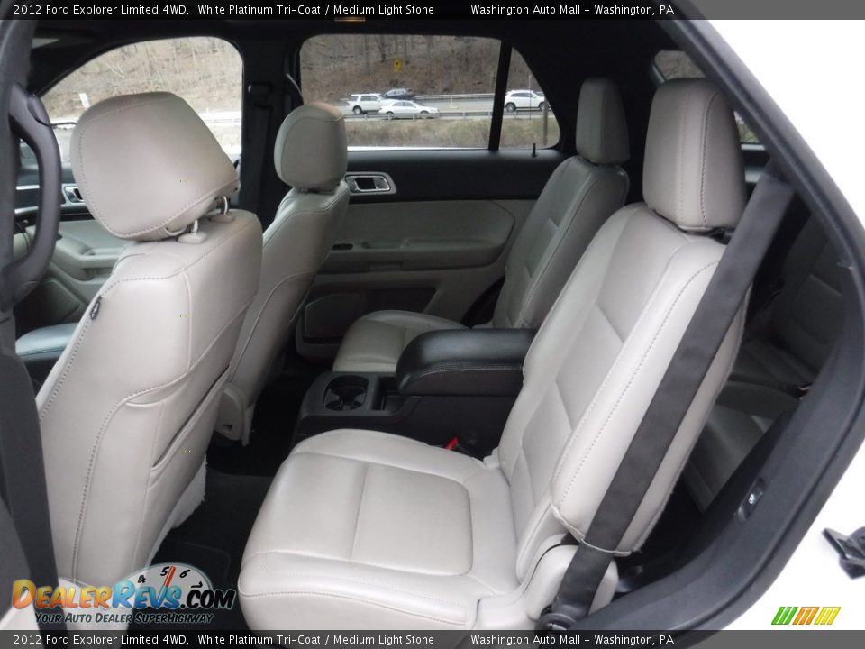 2012 Ford Explorer Limited 4WD White Platinum Tri-Coat / Medium Light Stone Photo #24