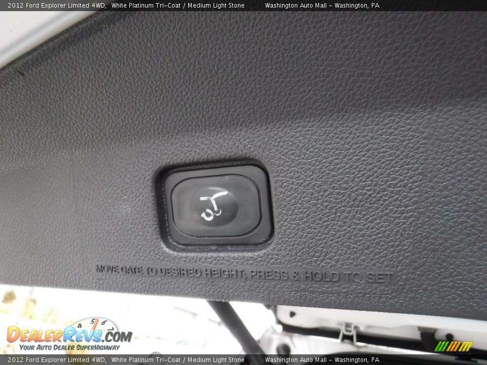 2012 Ford Explorer Limited 4WD White Platinum Tri-Coat / Medium Light Stone Photo #27