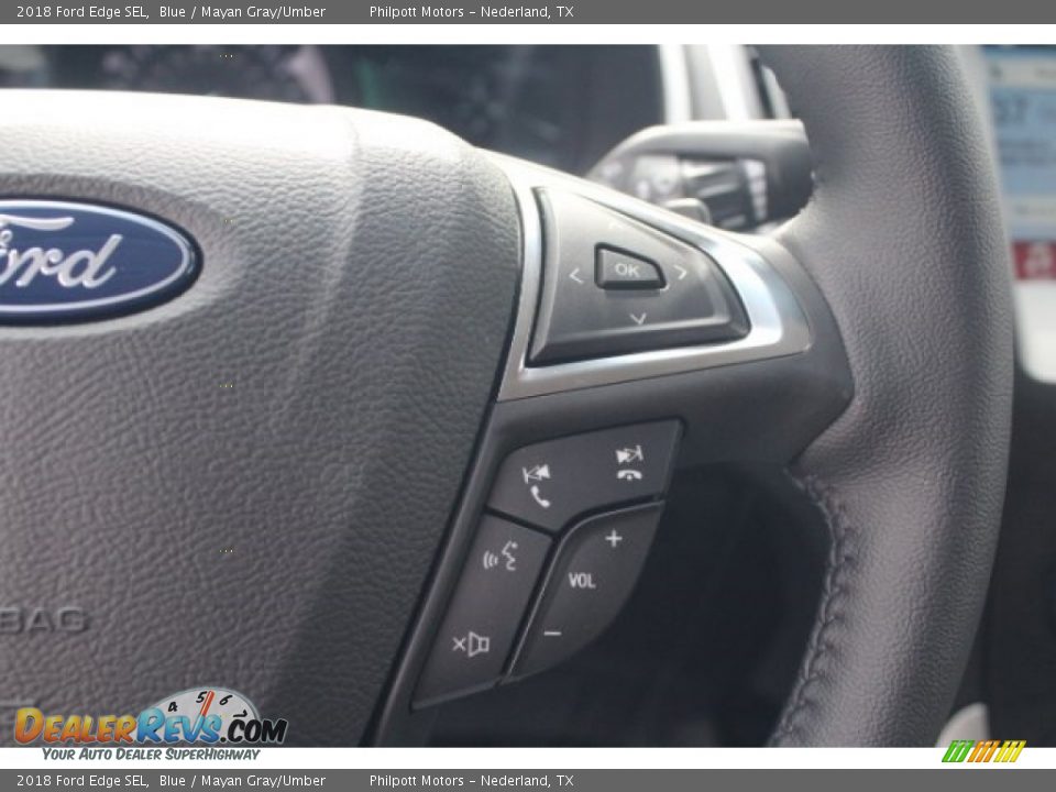 2018 Ford Edge SEL Blue / Mayan Gray/Umber Photo #22