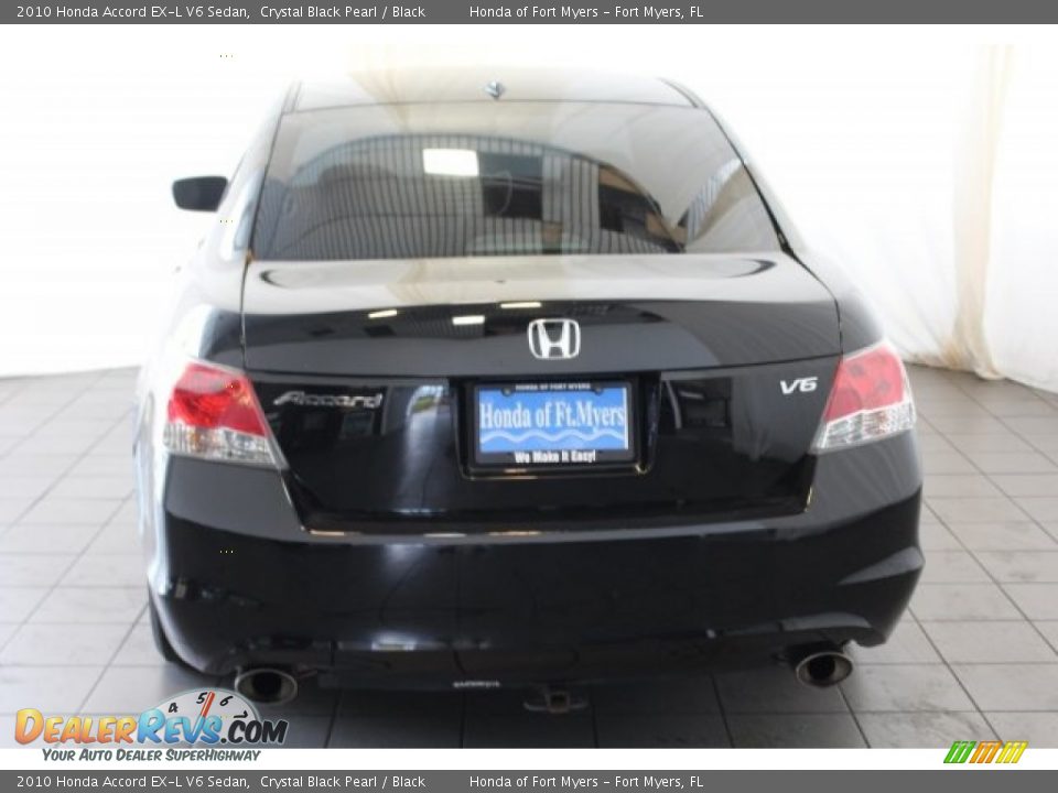 2010 Honda Accord EX-L V6 Sedan Crystal Black Pearl / Black Photo #8
