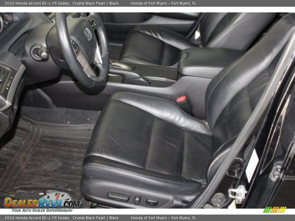 2010 Honda Accord EX-L V6 Sedan Crystal Black Pearl / Black Photo #16