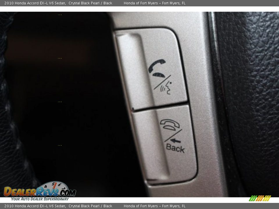 2010 Honda Accord EX-L V6 Sedan Crystal Black Pearl / Black Photo #21
