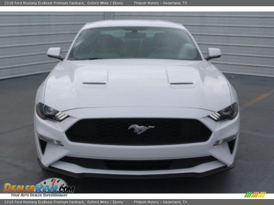2018 Ford Mustang EcoBoost Premium Fastback Oxford White / Ebony Photo #2