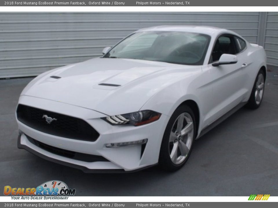 2018 Ford Mustang EcoBoost Premium Fastback Oxford White / Ebony Photo #3