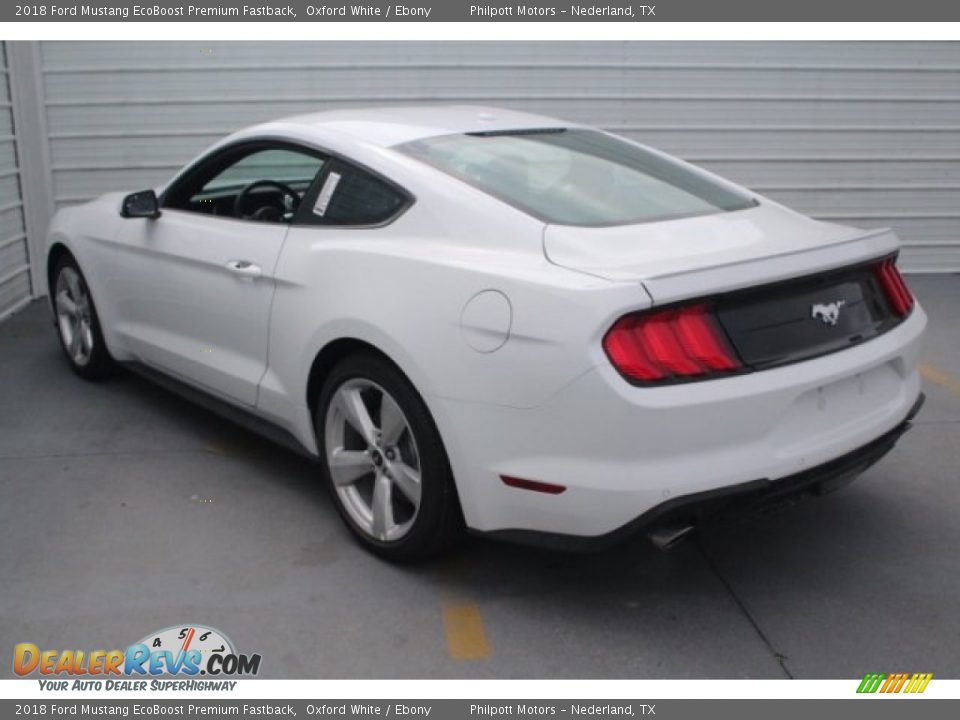 2018 Ford Mustang EcoBoost Premium Fastback Oxford White / Ebony Photo #7