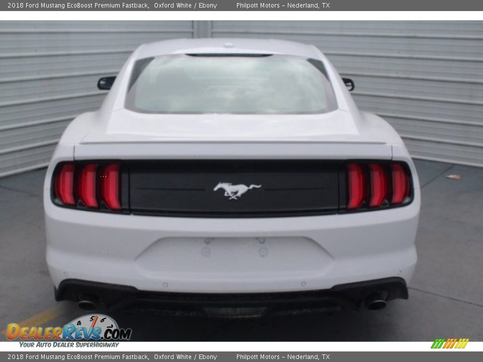 2018 Ford Mustang EcoBoost Premium Fastback Oxford White / Ebony Photo #8