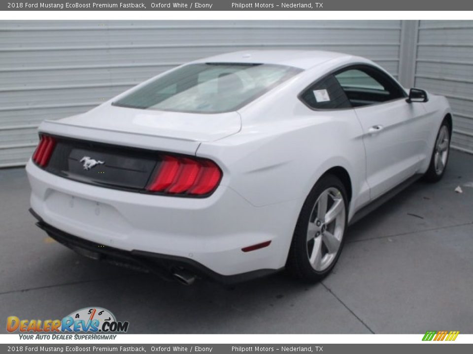 2018 Ford Mustang EcoBoost Premium Fastback Oxford White / Ebony Photo #9