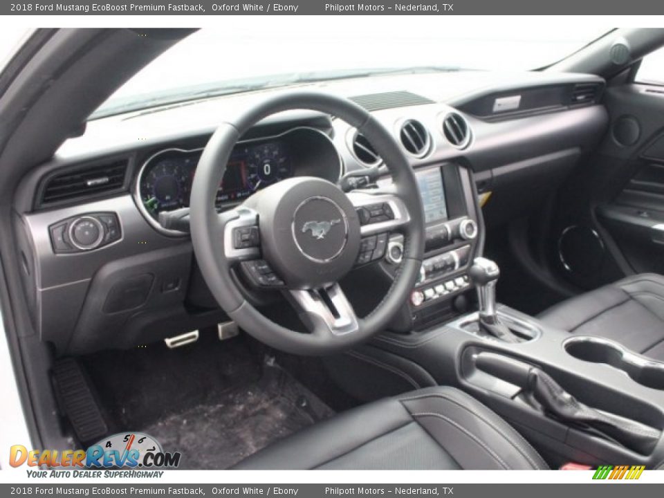 2018 Ford Mustang EcoBoost Premium Fastback Oxford White / Ebony Photo #13