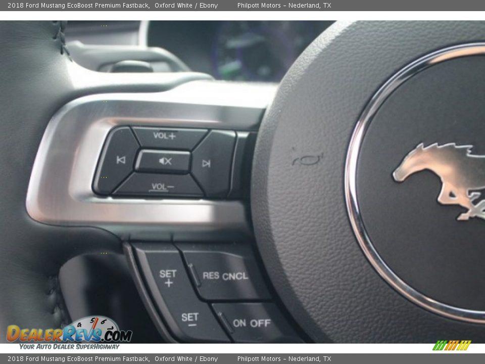 2018 Ford Mustang EcoBoost Premium Fastback Oxford White / Ebony Photo #22