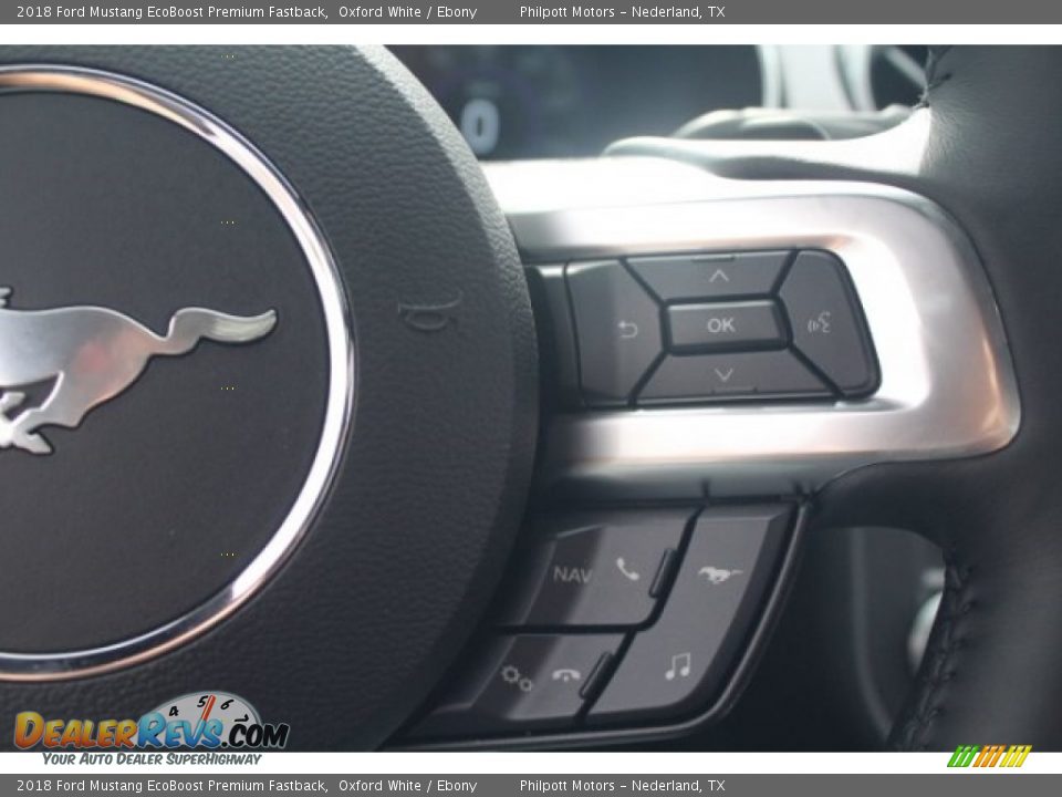 2018 Ford Mustang EcoBoost Premium Fastback Oxford White / Ebony Photo #23