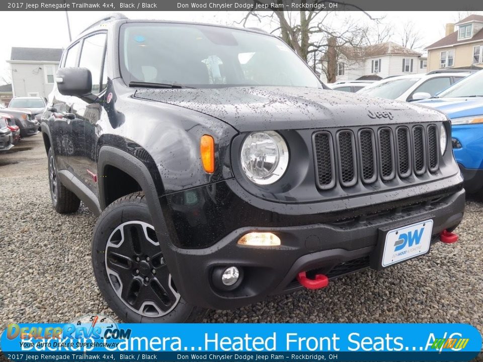 2017 Jeep Renegade Trailhawk 4x4 Black / Black Photo #1