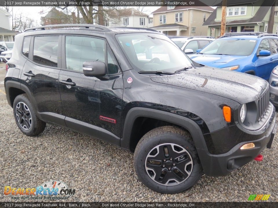 2017 Jeep Renegade Trailhawk 4x4 Black / Black Photo #3
