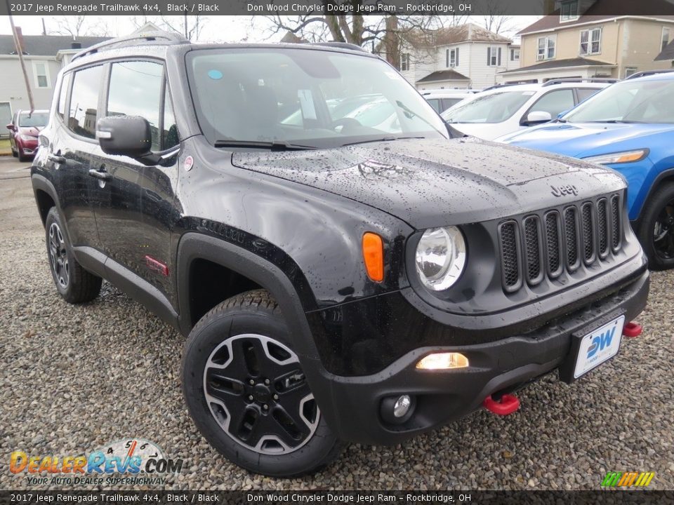 2017 Jeep Renegade Trailhawk 4x4 Black / Black Photo #4