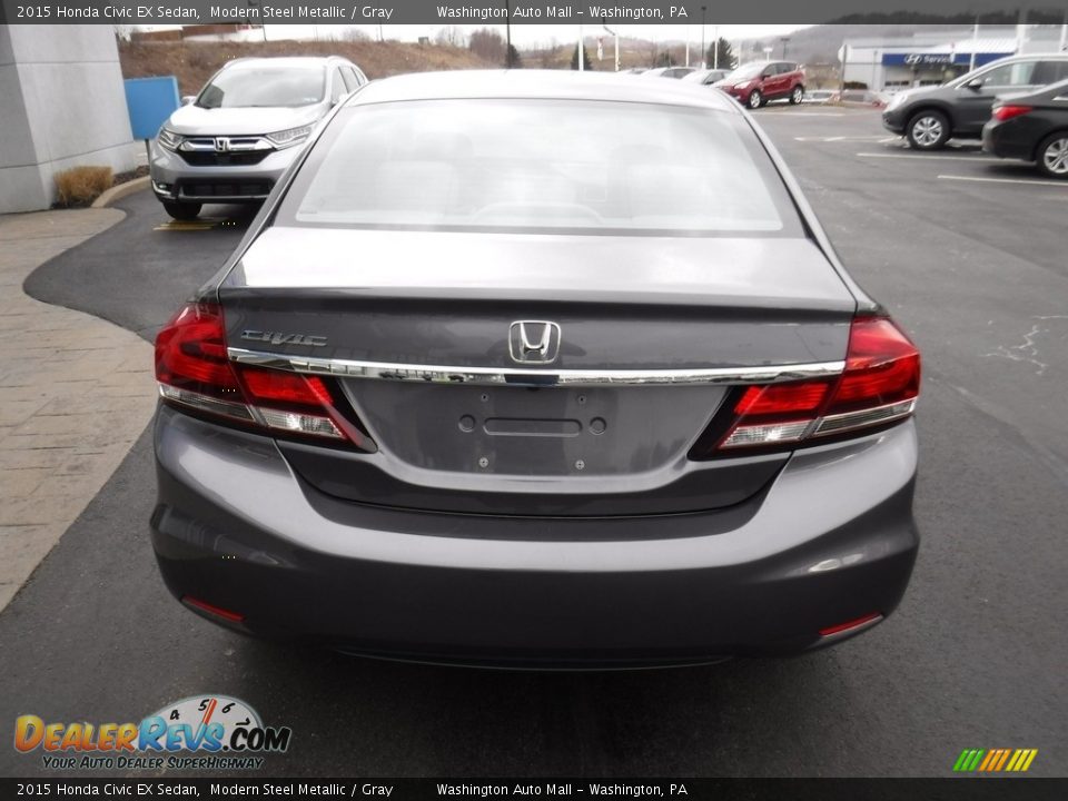2015 Honda Civic EX Sedan Modern Steel Metallic / Gray Photo #9