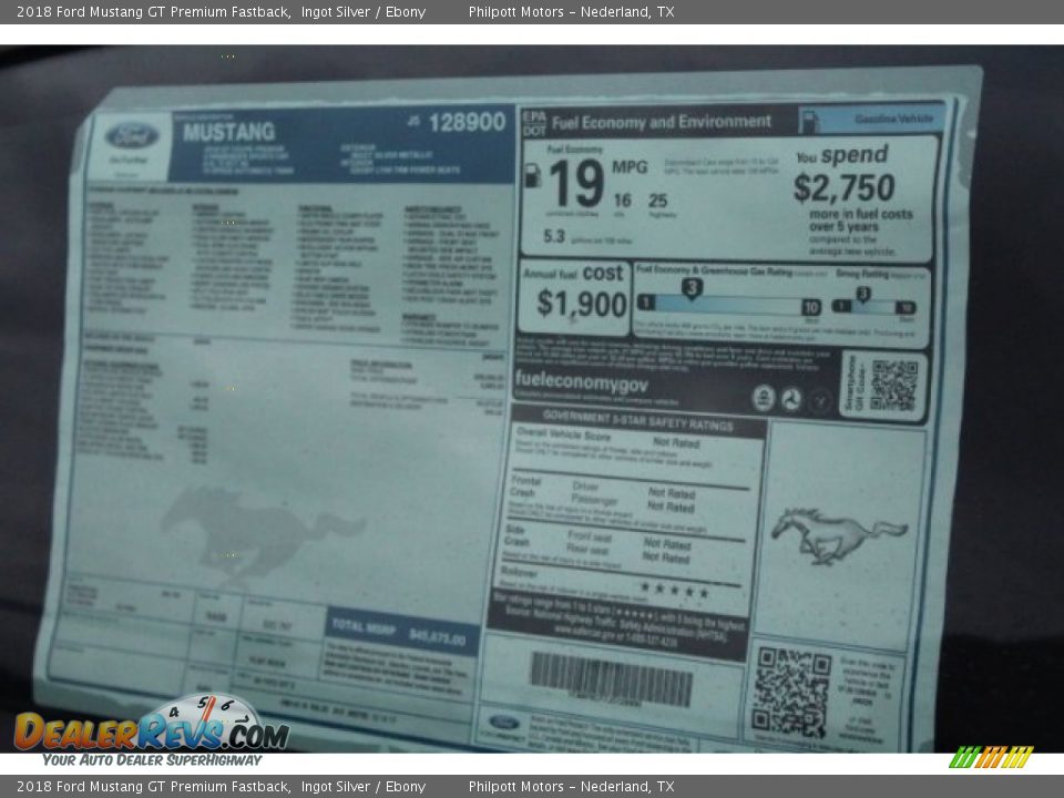 2018 Ford Mustang GT Premium Fastback Ingot Silver / Ebony Photo #12