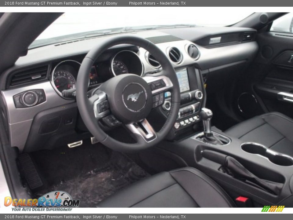 2018 Ford Mustang GT Premium Fastback Ingot Silver / Ebony Photo #14