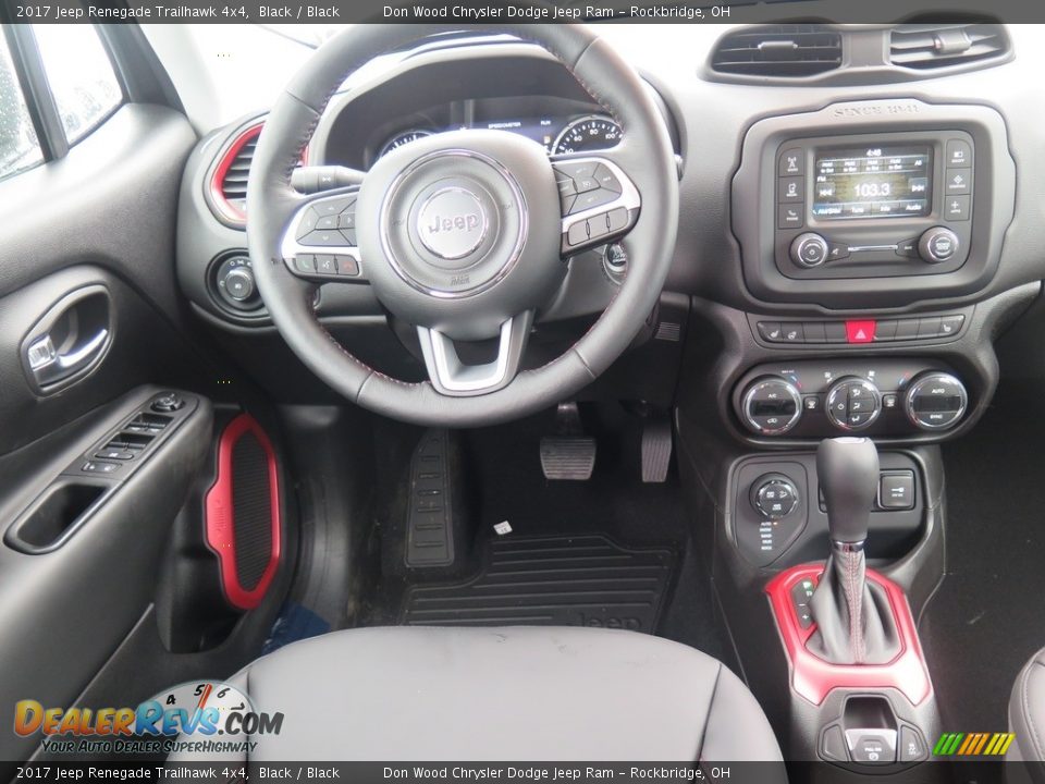 2017 Jeep Renegade Trailhawk 4x4 Black / Black Photo #14