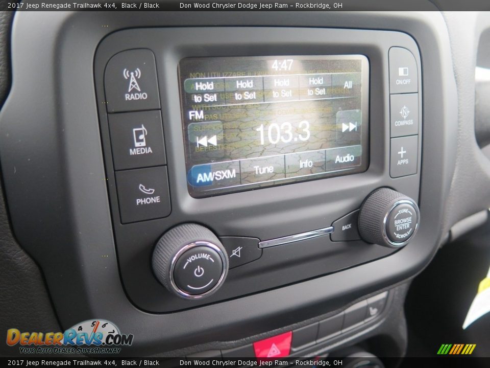 2017 Jeep Renegade Trailhawk 4x4 Black / Black Photo #17