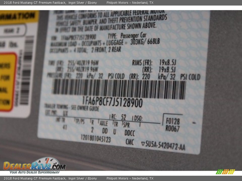 2018 Ford Mustang GT Premium Fastback Ingot Silver / Ebony Photo #33