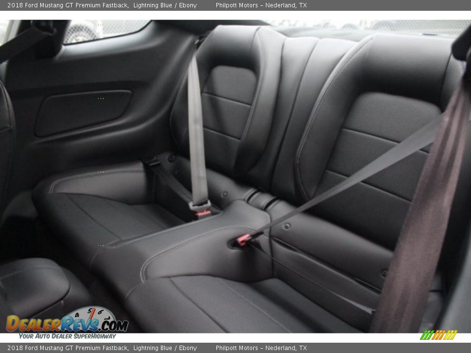 Rear Seat of 2018 Ford Mustang GT Premium Fastback Photo #17