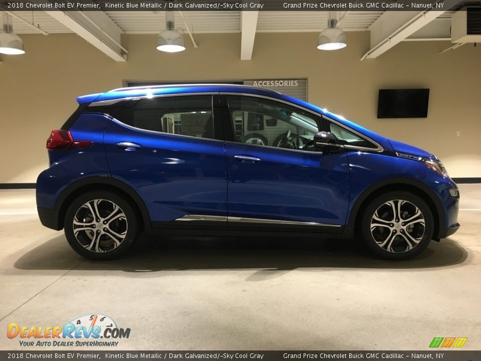 2018 Chevrolet Bolt EV Premier Kinetic Blue Metallic / Dark Galvanized/­Sky Cool Gray Photo #7