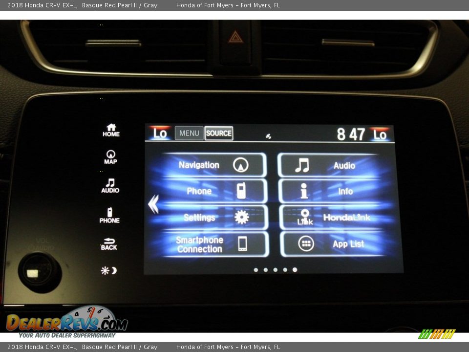 2018 Honda CR-V EX-L Basque Red Pearl II / Gray Photo #17